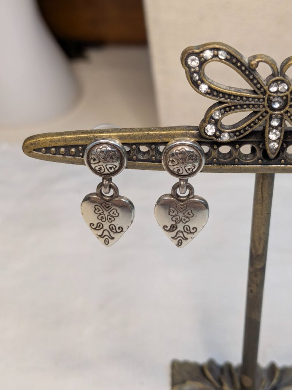 Vintage Brighton Heart Drop Earrings #8095